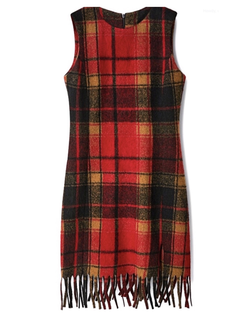 Desigual Plaid Wool Blend Dress - $295$105